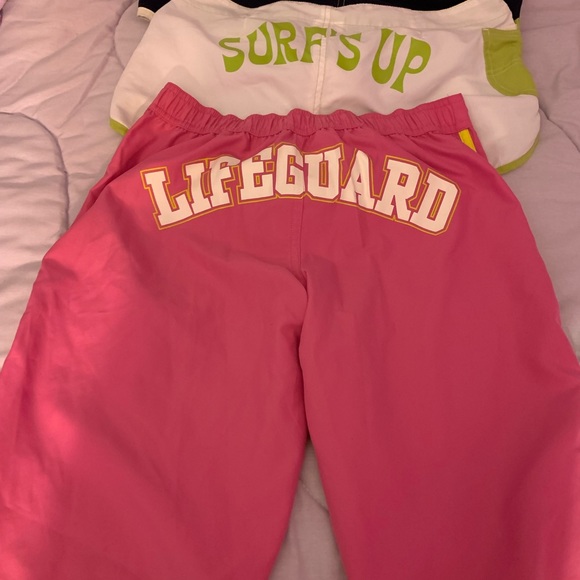 3 swim shorts. Great condition. Love pink long swim shorts! And two others.. - Picture 2 of 5